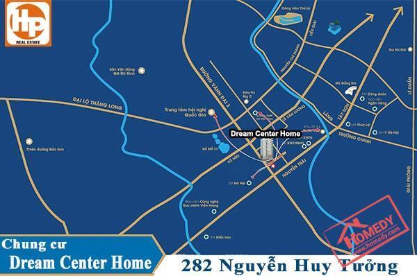 Vị trí chung cư 282 Nguyễn Huy Tưởng