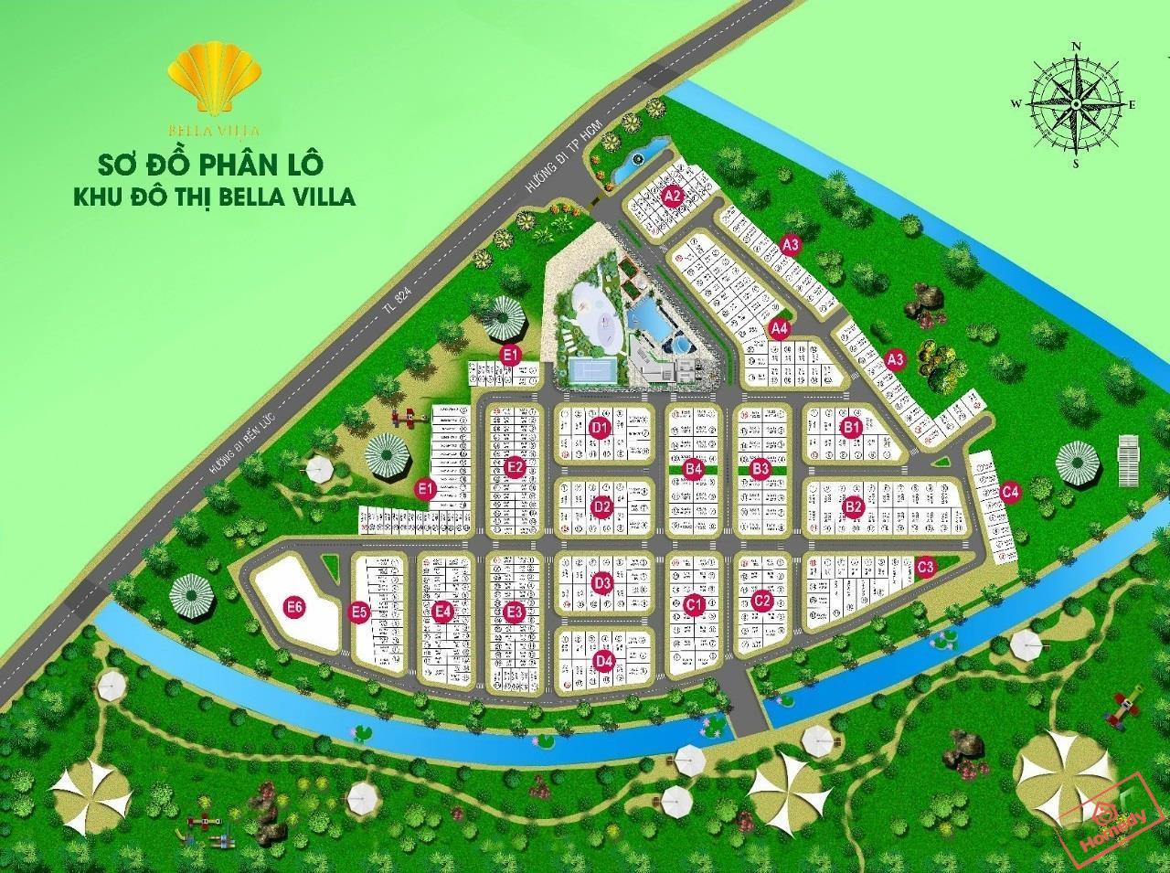 Mặt bằng Biệt thự Bella Villa Bình Chánh