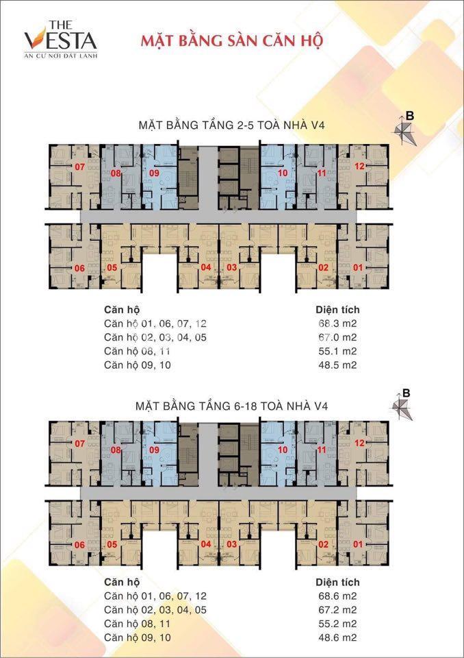 Mặt bằng The Vesta