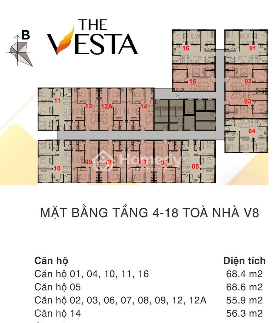 Mặt bằng The Vesta