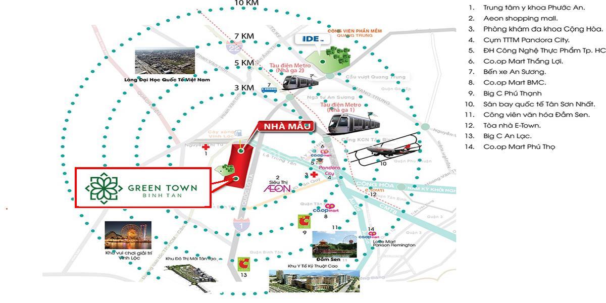 Tiện ích Green Town Bình Tân
