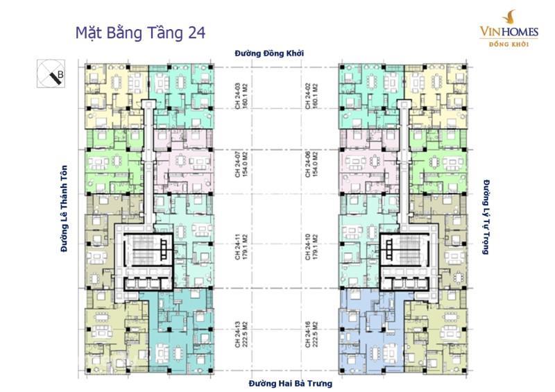 Mặt bằng dự án Vinhomes Đồng Khởi