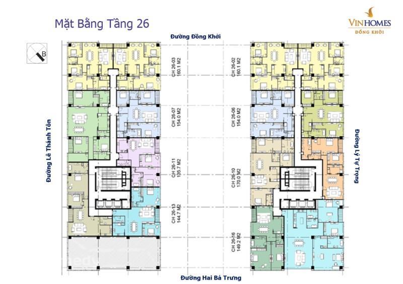 Mặt bằng dự án Vinhomes Đồng Khởi