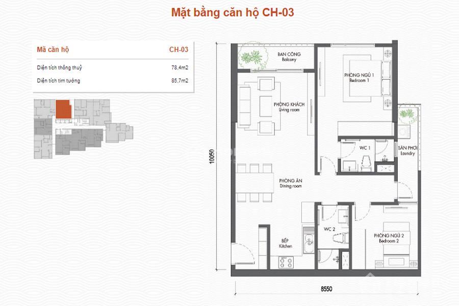 Mặt bằng Premier Berriver Long Biên