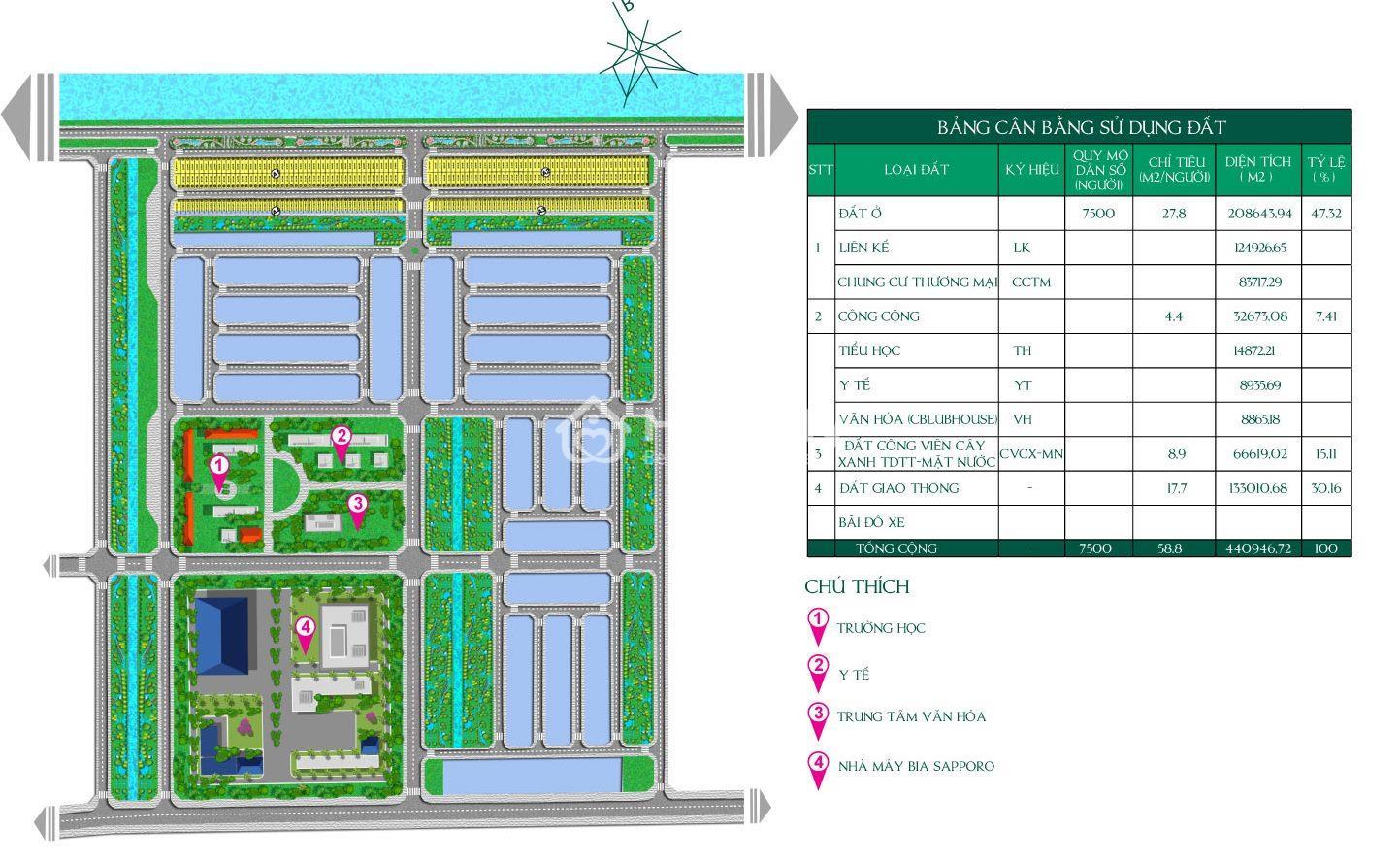 Mặt bằng khu đô thị Vista Land