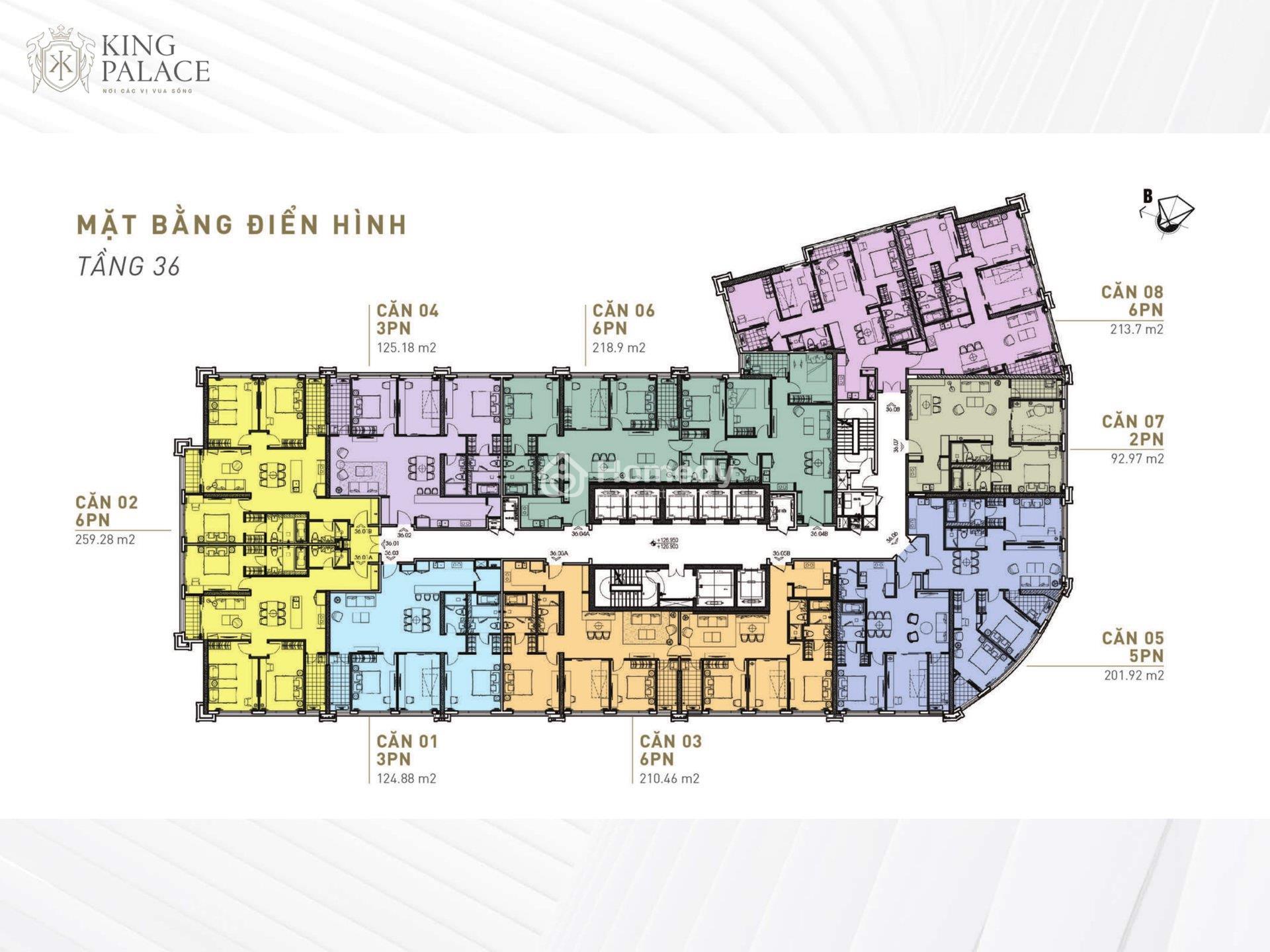 Mặt bằng điển hình tầng 36