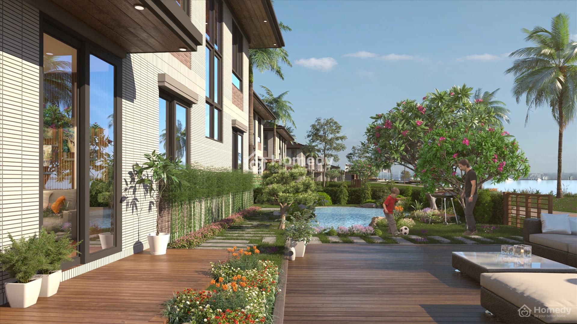 Phối cảnh và thiết kế nhà phố vườn.