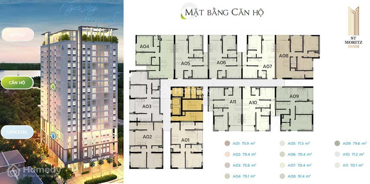 Mặt bằng dự án ST Moritz