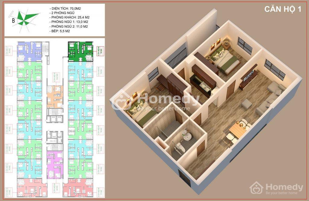 Thiết kế căn hộ dự án nhà ở xã hội IEC Complex