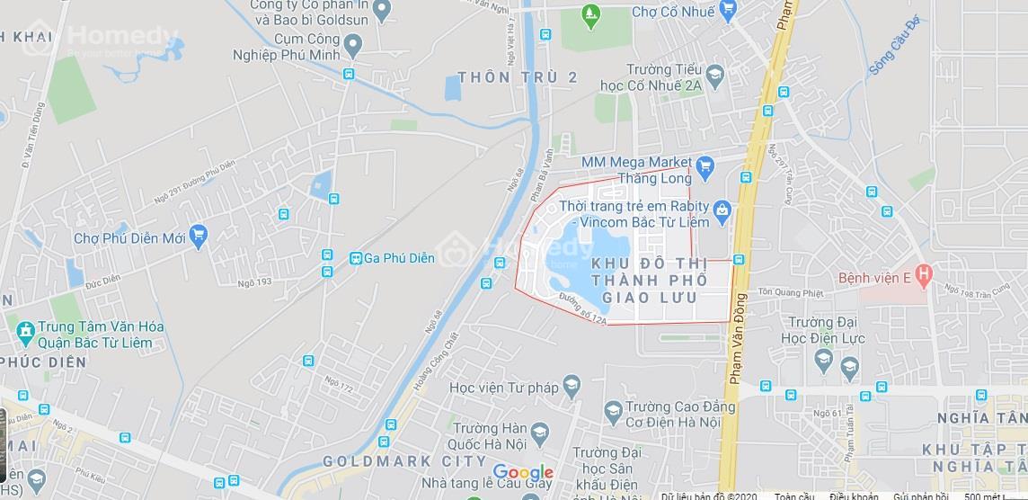 Vị trí Khu đô thị Thành phố Giao Lưu