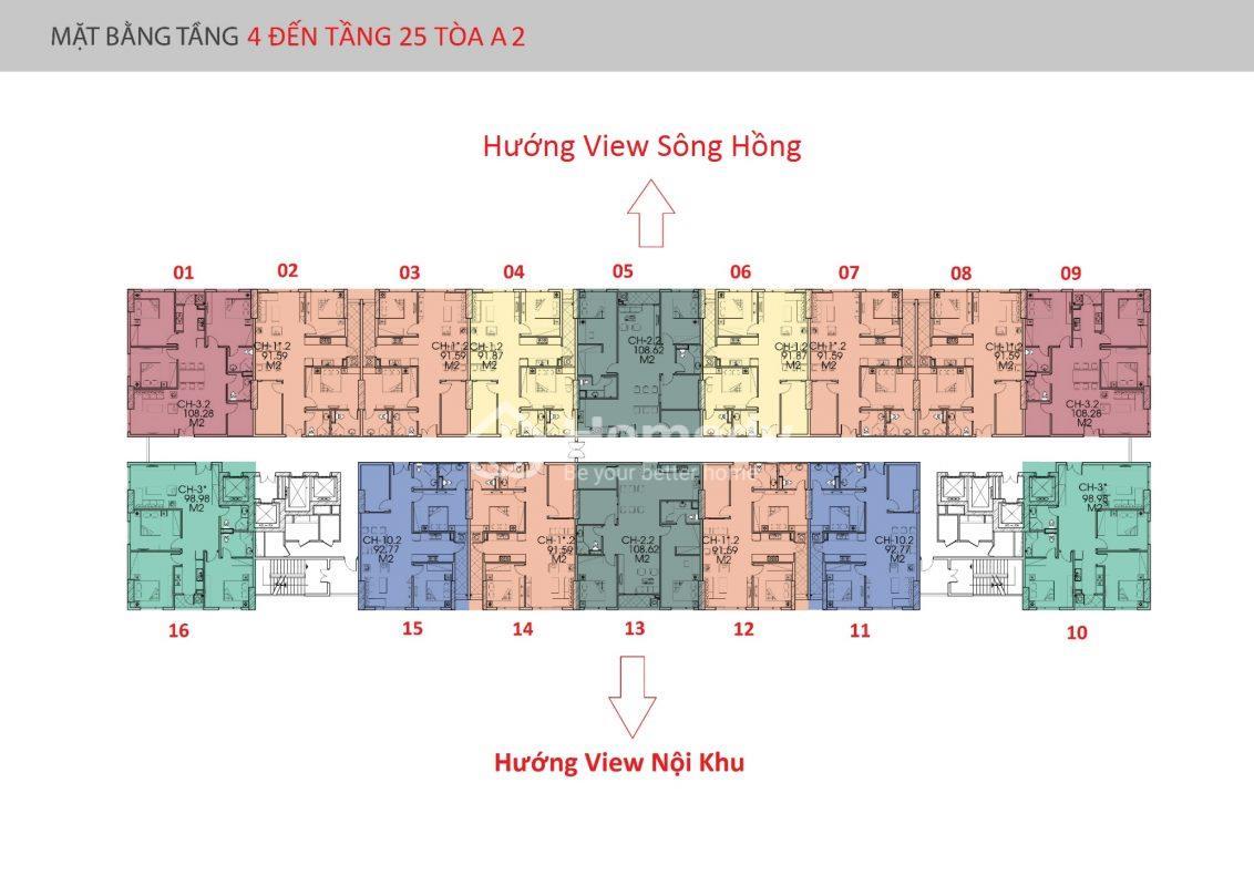 Mặt bằng IA20 Ciputra - Khu đô thị Nam Thăng Long - Ciputra