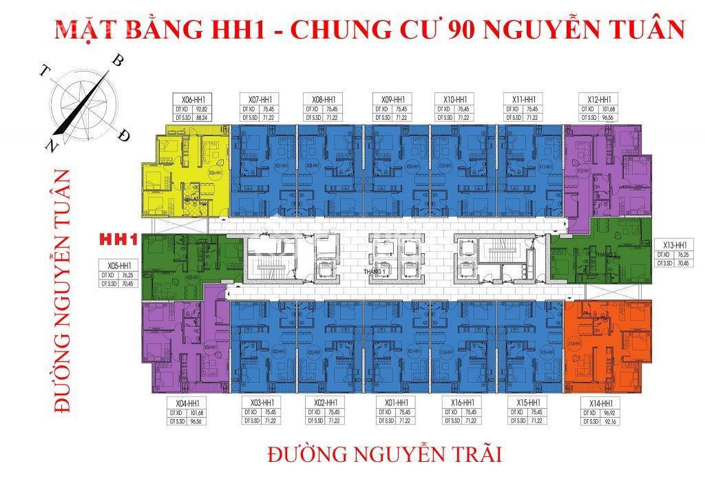 Mặt bằng dự án 90 Nguyễn Tuân