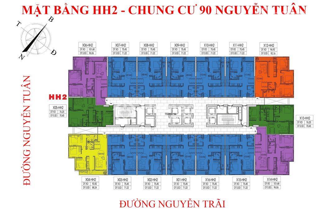 Mặt bằng dự án 90 Nguyễn Tuân