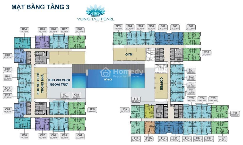 Mặt bằng dự án Vũng Tàu Pearl