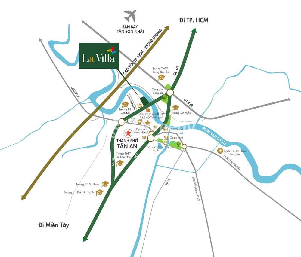 vị trí dự án La Villa Green City