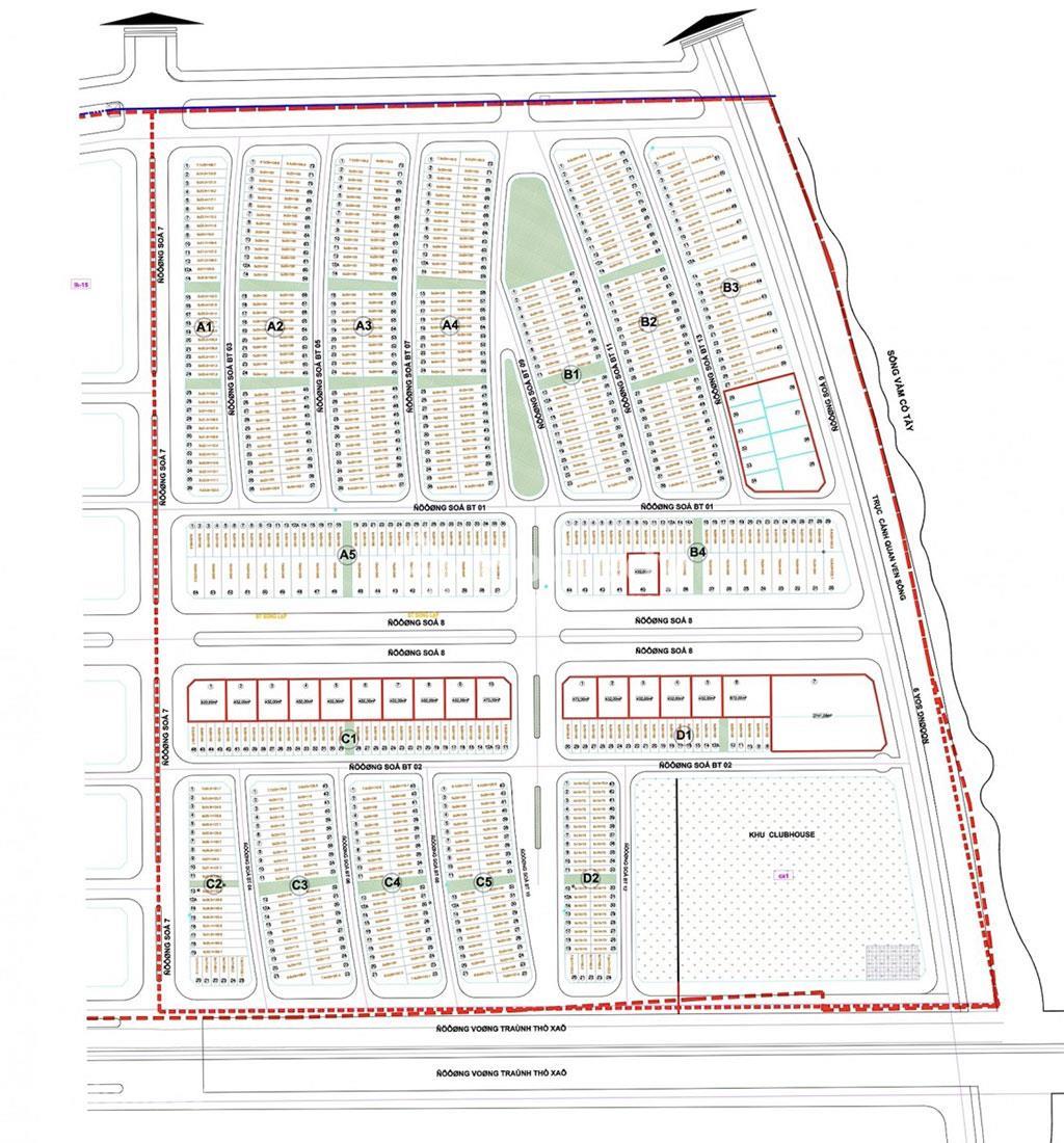 mặt bằng tổng thể Lavilla Green City