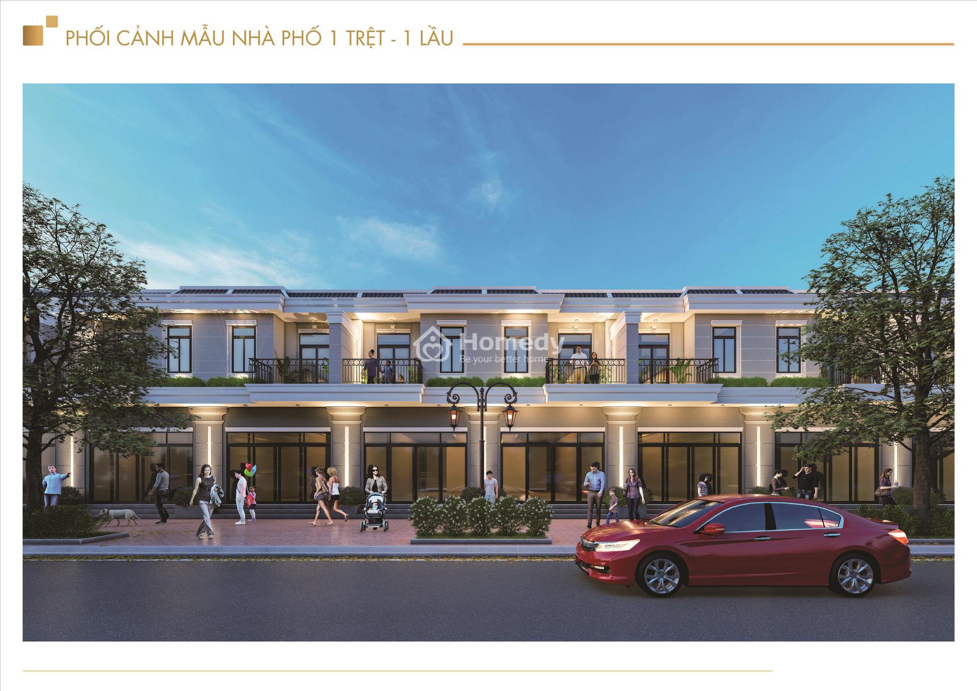 Phối cảnh mẫu nhà phố 1 trệt 1 lầu