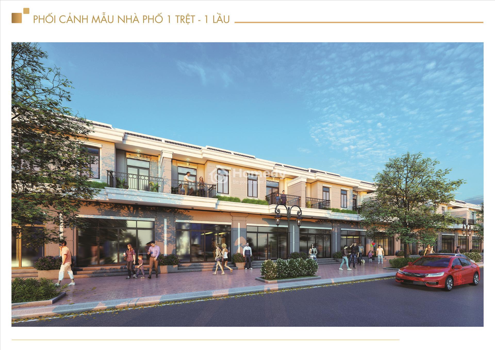 Phối cảnh mẫu nhà phố 1 trệt 1 lầu