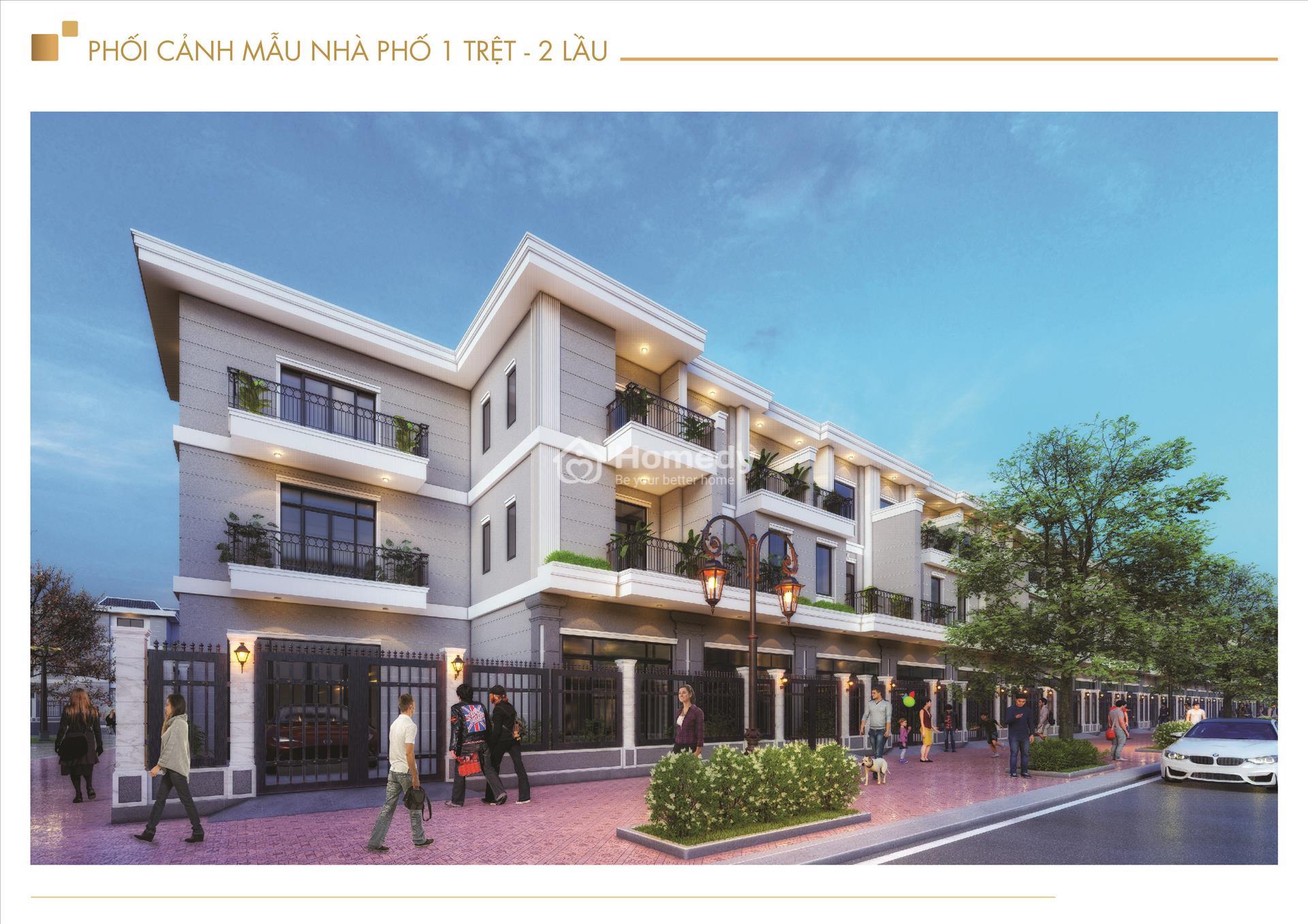 Phối cảnh mẫu nhà phố 1 trệt 2 lầu