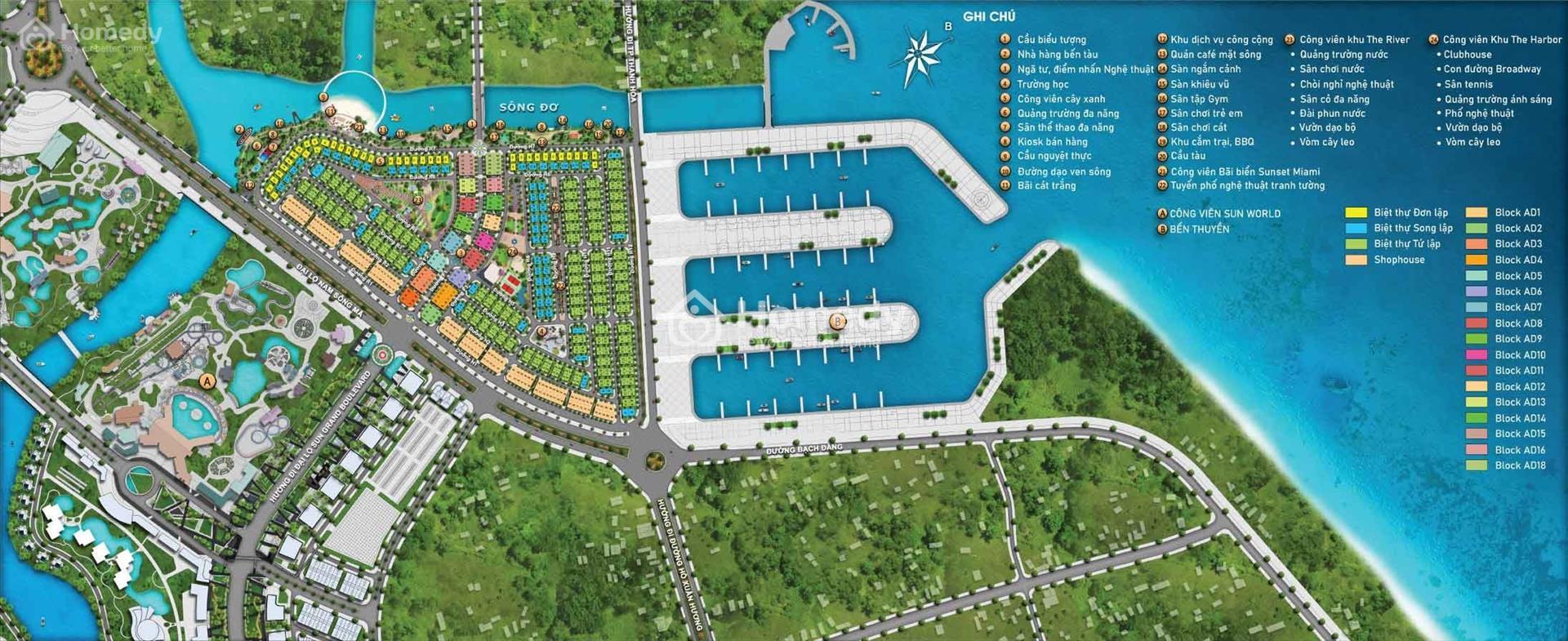 mặt bằng Dự án Sun Riverside Village