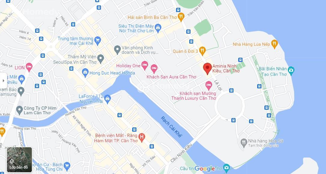 Vị trí dự án Aminia Ninh Kiều Cần Thơ