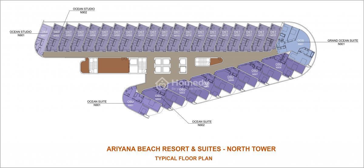 Mặt bằng Căn hộ Ariyama Furama Đà Nẵng