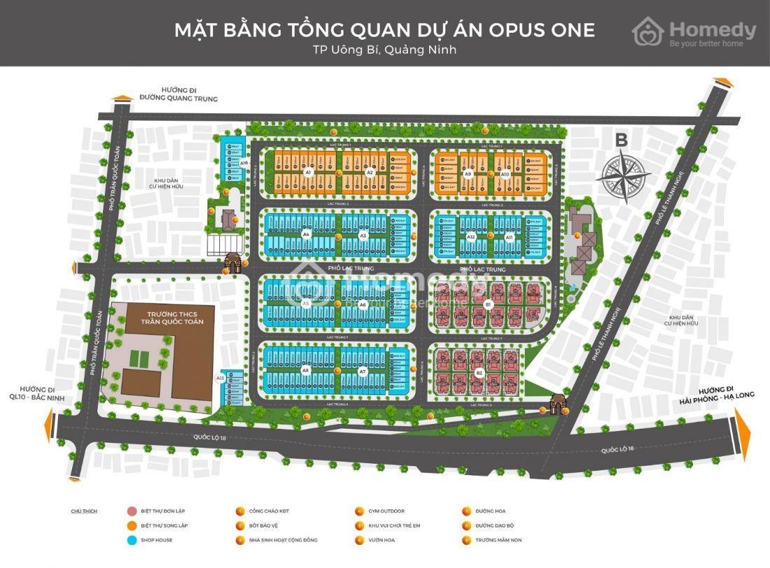 Mặt bằng Khu đô thị Opus One