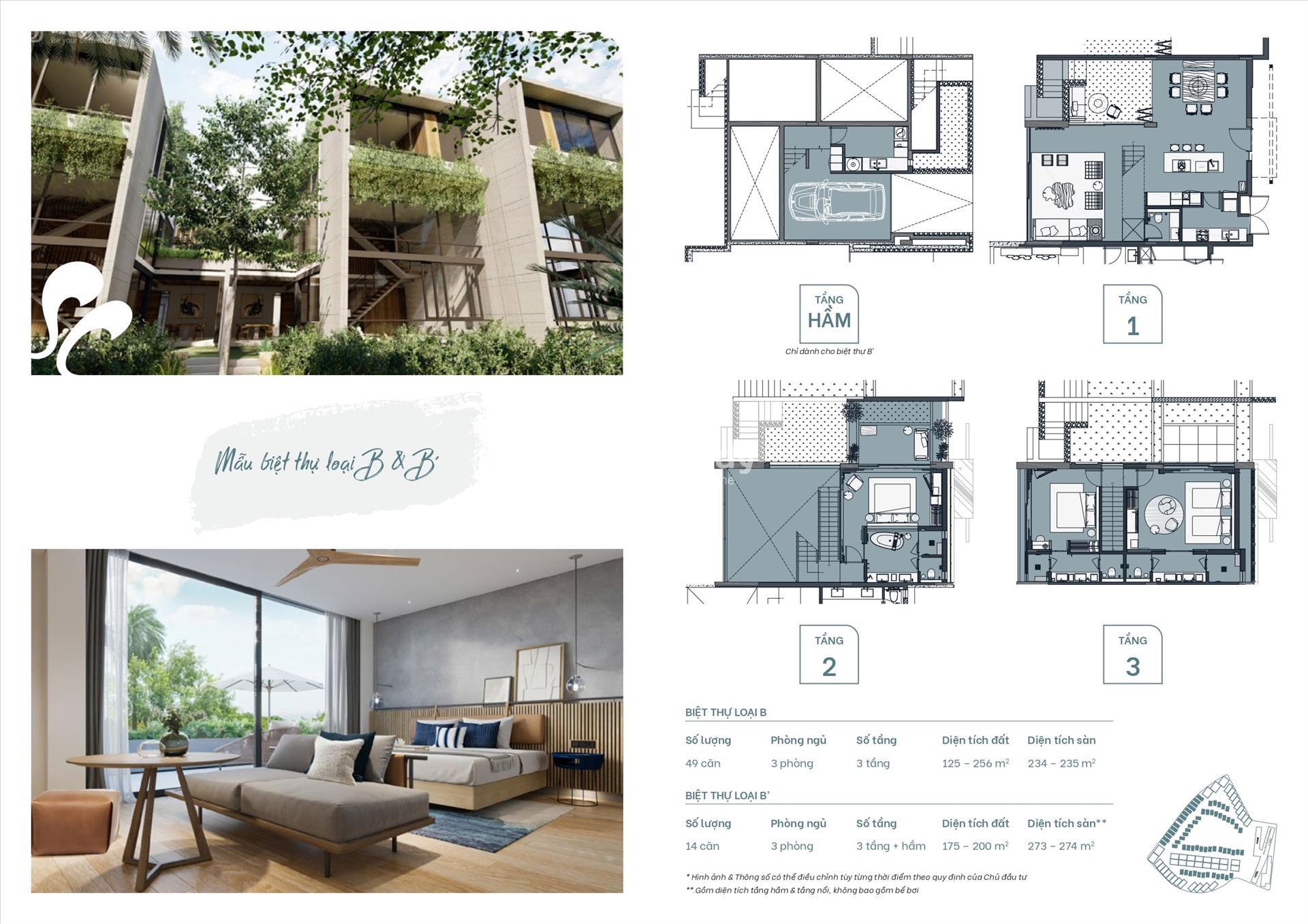 Mẫu biệt thự loại B & E - Sailing Club Residences Halong Bay