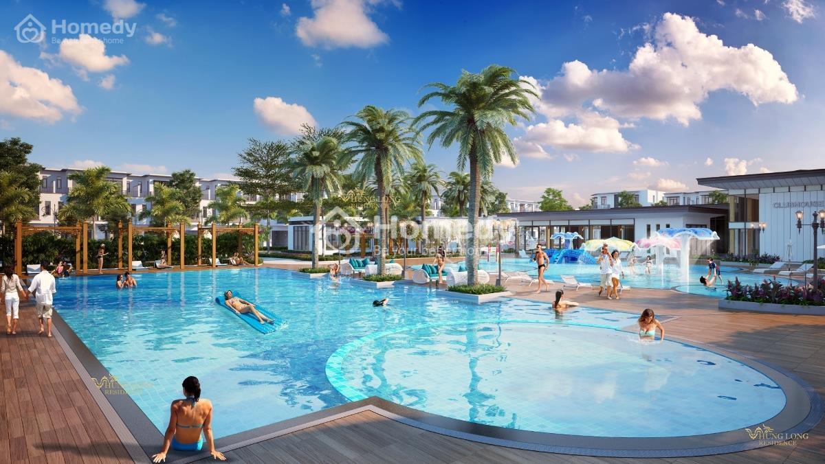 Hồ bơi trong Dự án Hưng Long Residen