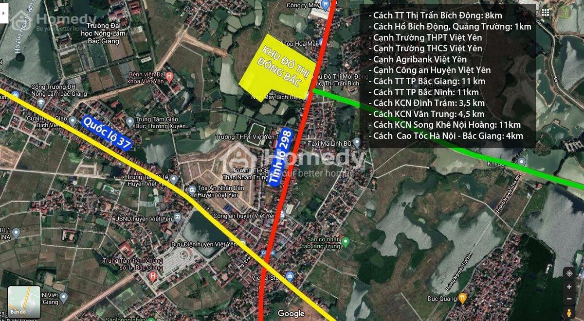 Vị trí Dự án The Felix Land (Khu Đô Thị Mới Đông Bắc)