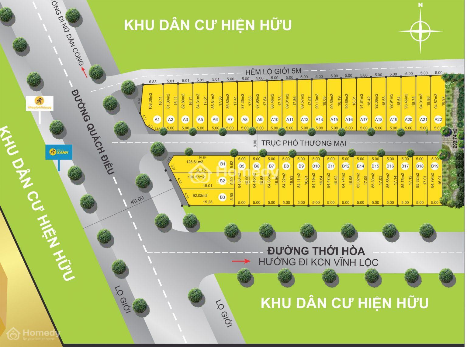 Mặt bằng Dự án Sen Vàng Town