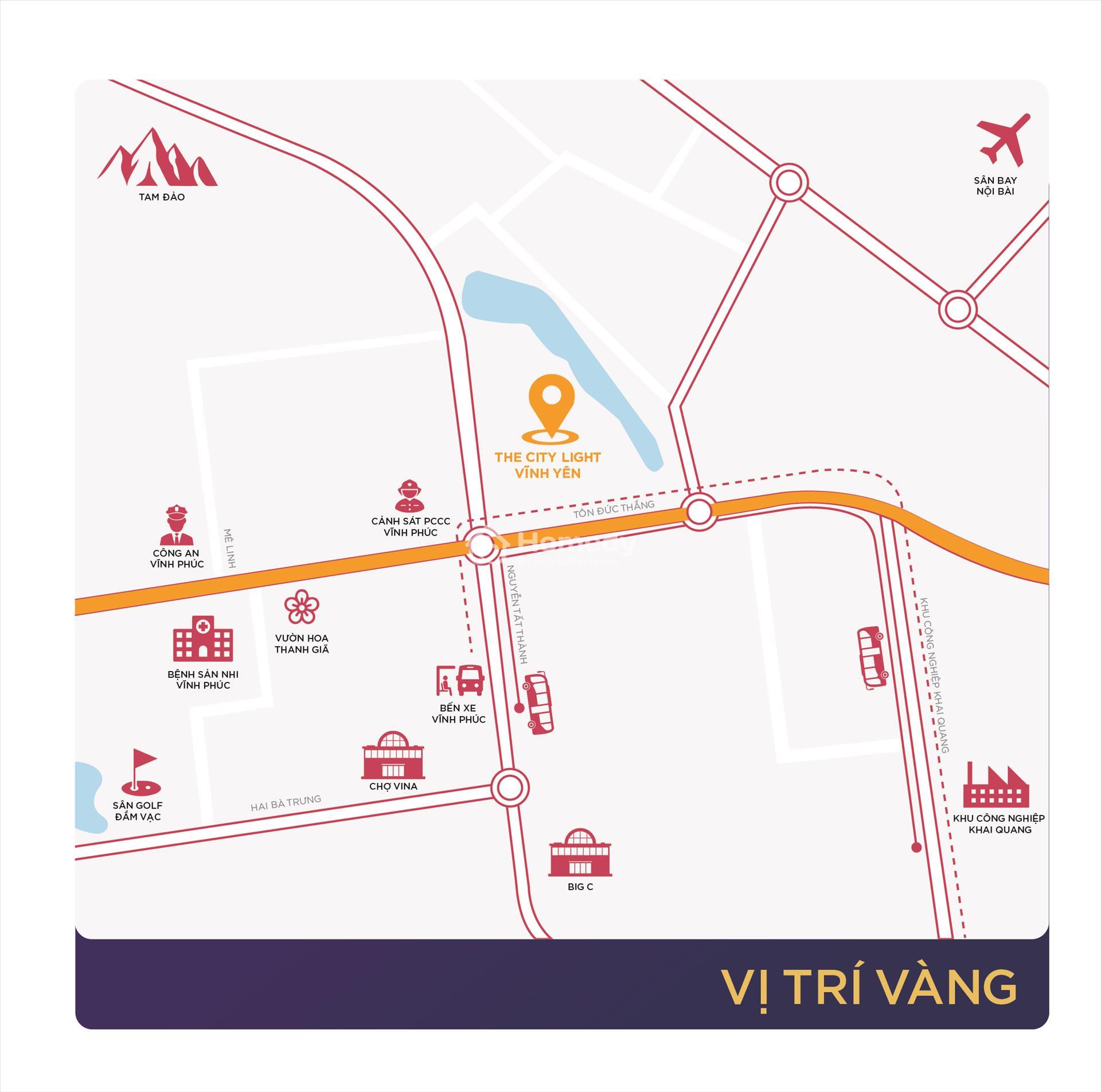 Vị trí liên kết Dự án The City Light