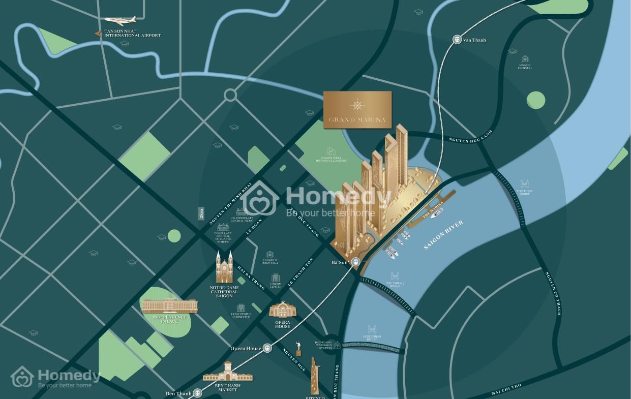 Vị trí độc tôn Dự án Grand Marina Saigon