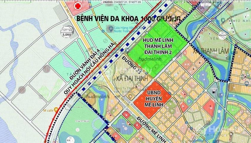 Vị trí Dự án HUD Mê Linh Central