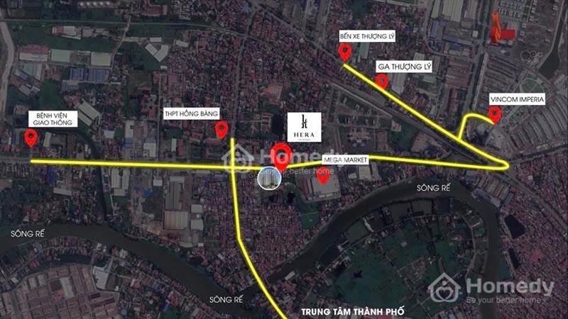 Vị trí chung cư Hera Hải Phòng