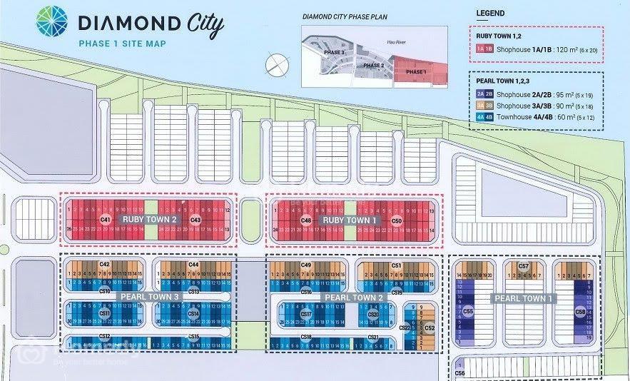 Diamond City An Giang - Mặt bằng