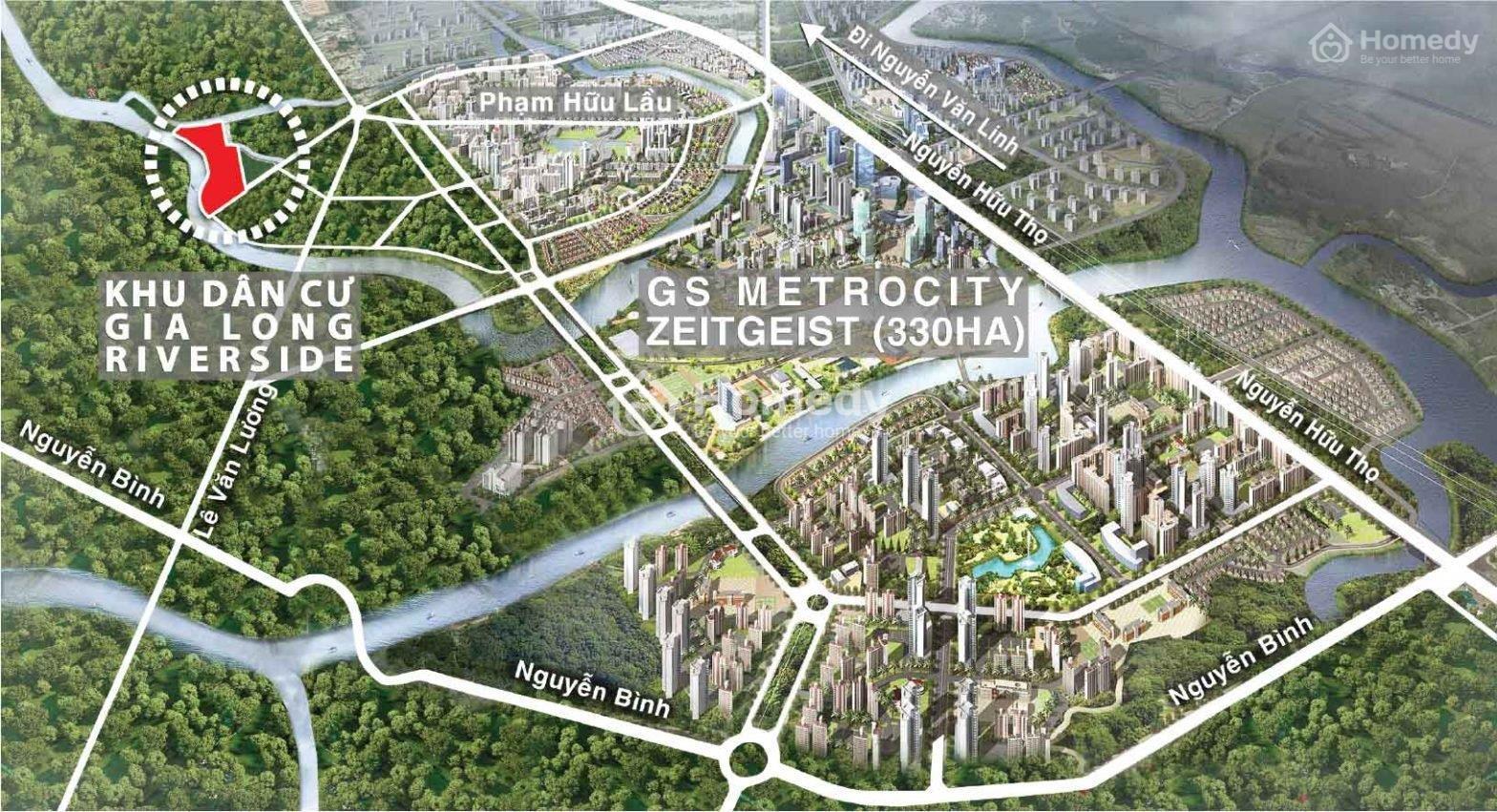 Vị trí dự án Khu dân cư Gia Long Riverside