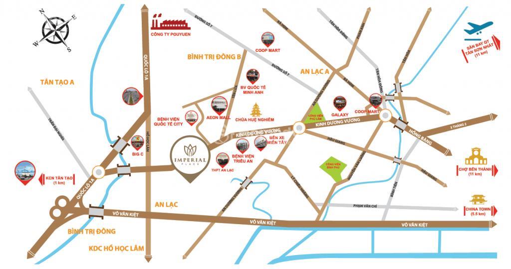 Vị trí Dự án căn hộ Imperial Place