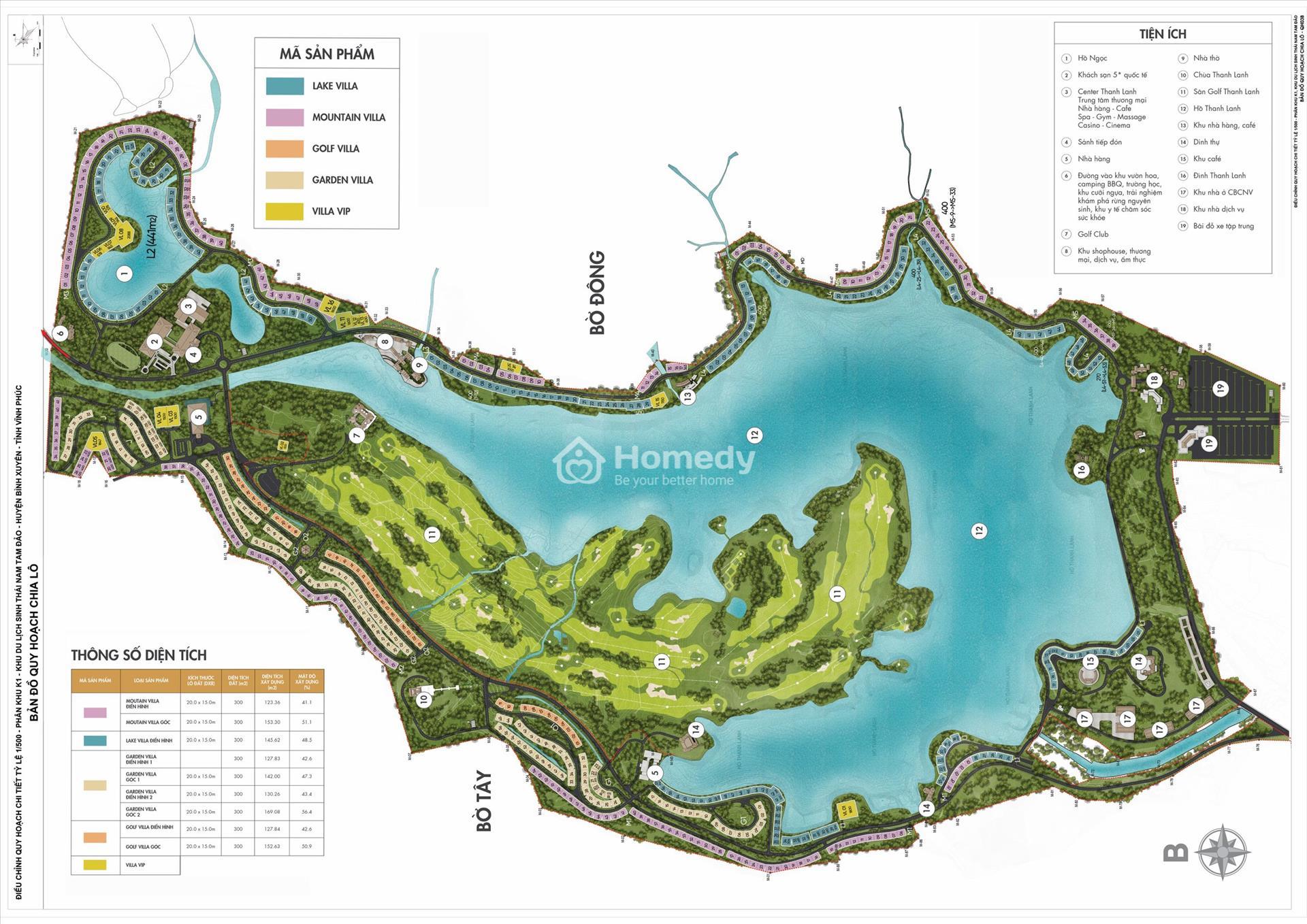 Mặt bằng phân lô chi tiết Thanh Lanh Valley Golf & Resort (Serena Valley Thanh Lanh)