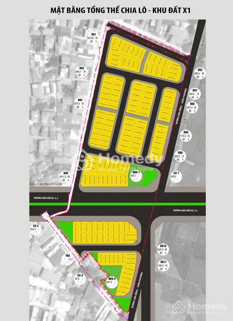 mặt bằng phân lô dự án dự án sơn đồng center hoài đức
