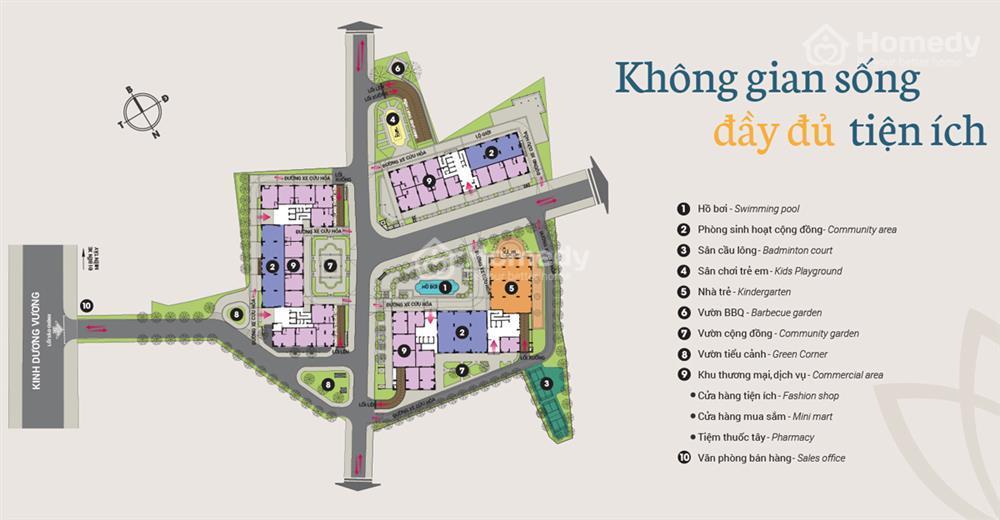 Mặt bằng tiện ích Dự án Căn hộ Imperial Place Bình Tân