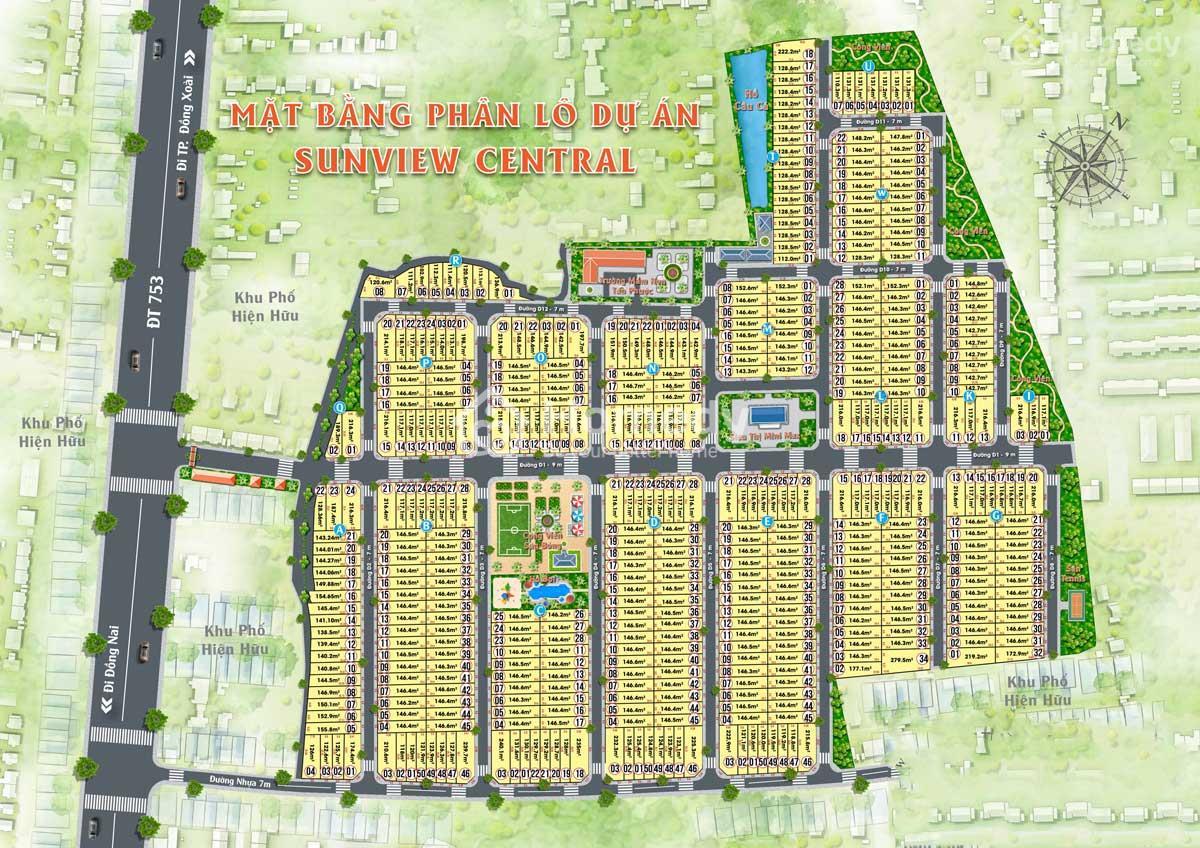 Mặt bằng phân lô Dự án Sunview Central