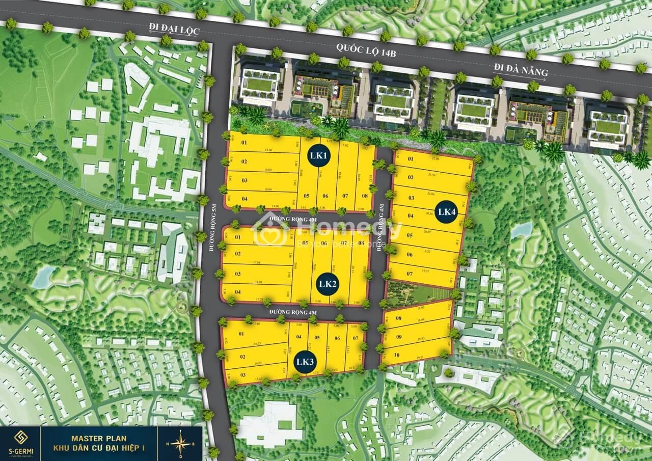 Mặt bằng phân lô dự án Khu dân cư Đại Hiệp (Đại Hiệp Central)
