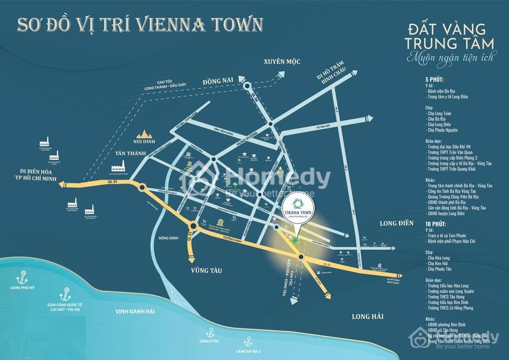 Vị trí Dự án Vienna Town Bà Rịa