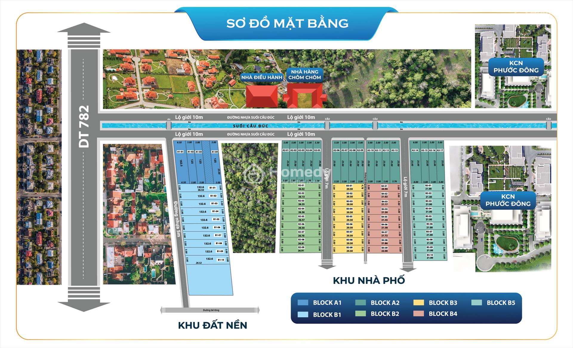 Mặt bằng Dự án Khu dân cư Suối Cầu Đúc