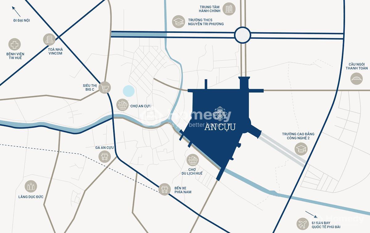 Vị trí Shophouse Võ Nguyên Giáp Boulevard - An Cựu City