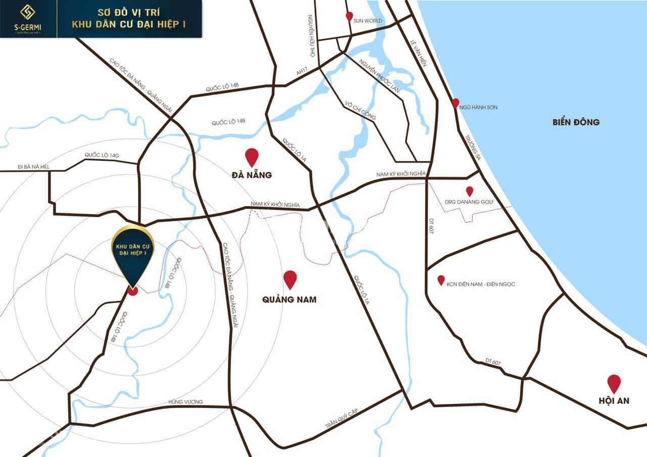 Vị trí dự án Khu dân cư Đại Hiệp (Đại Hiệp Central) 