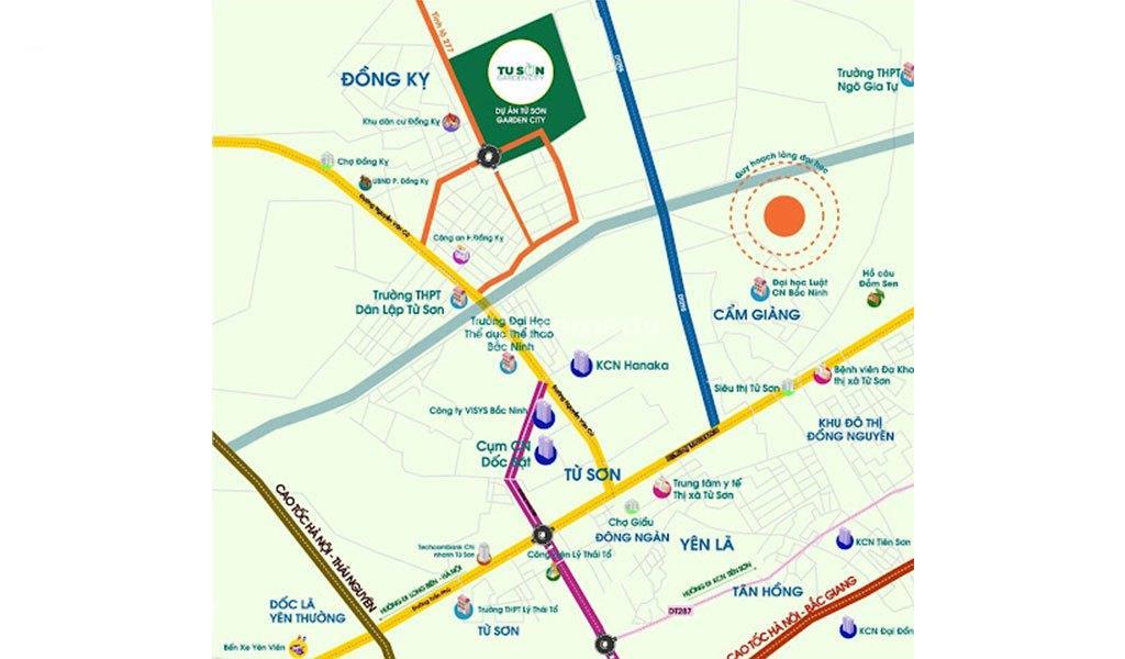 Vị trí Dự án The Phoenix Từ Sơn