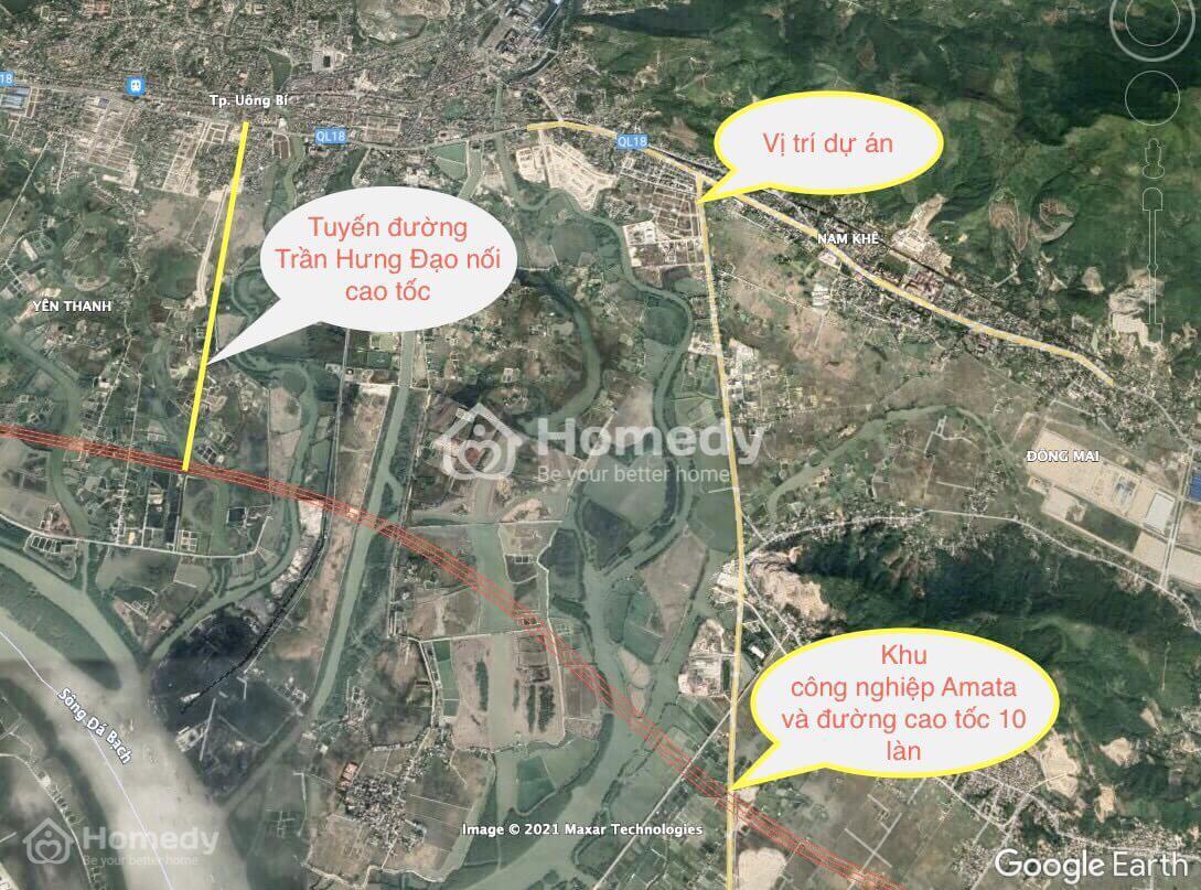 Vị trí dự án Xuân Lâm Riverside Uông Bí