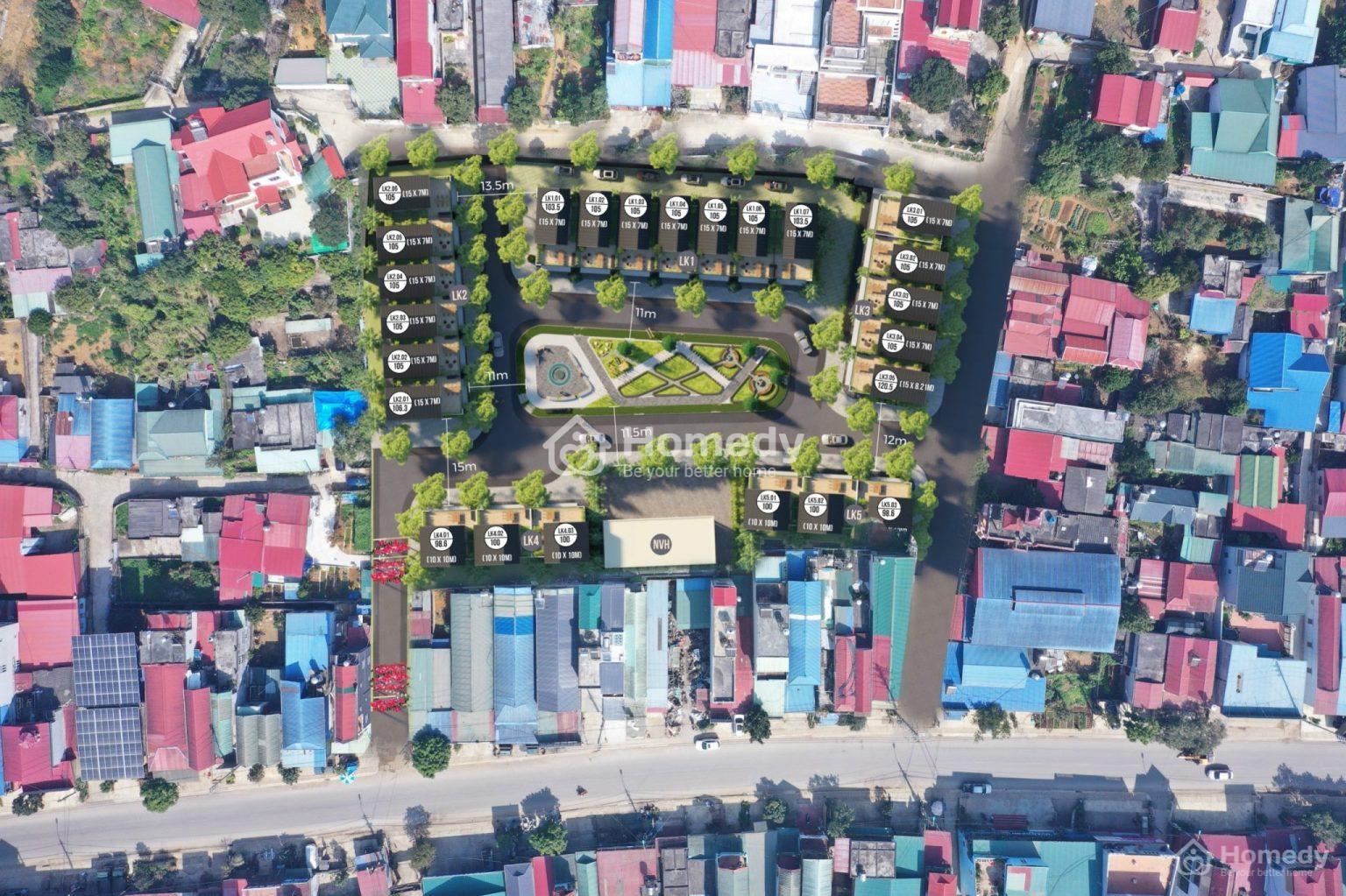 dự án nhà phố Mộc Châu Central Hill